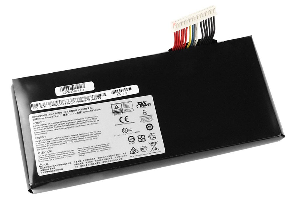 7500mAh 83.25Wh MSI GT72 Dominator Pro Dragon Edition GTX 980M Battery